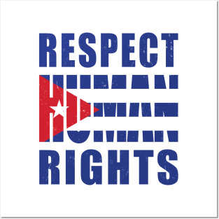 Respect Human Rights, Cuba Protests Posters and Art